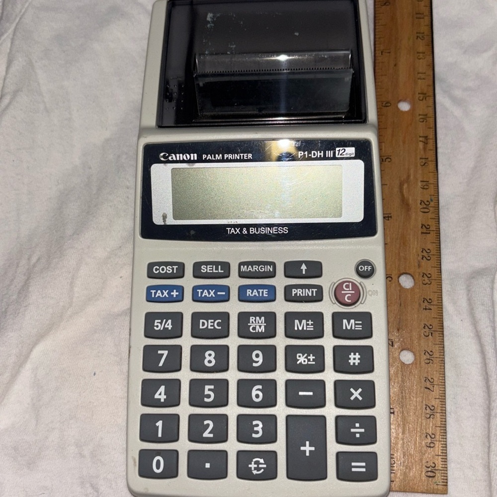 vintage calculator. Tape & AA batteries not included. Canon Palm Printer